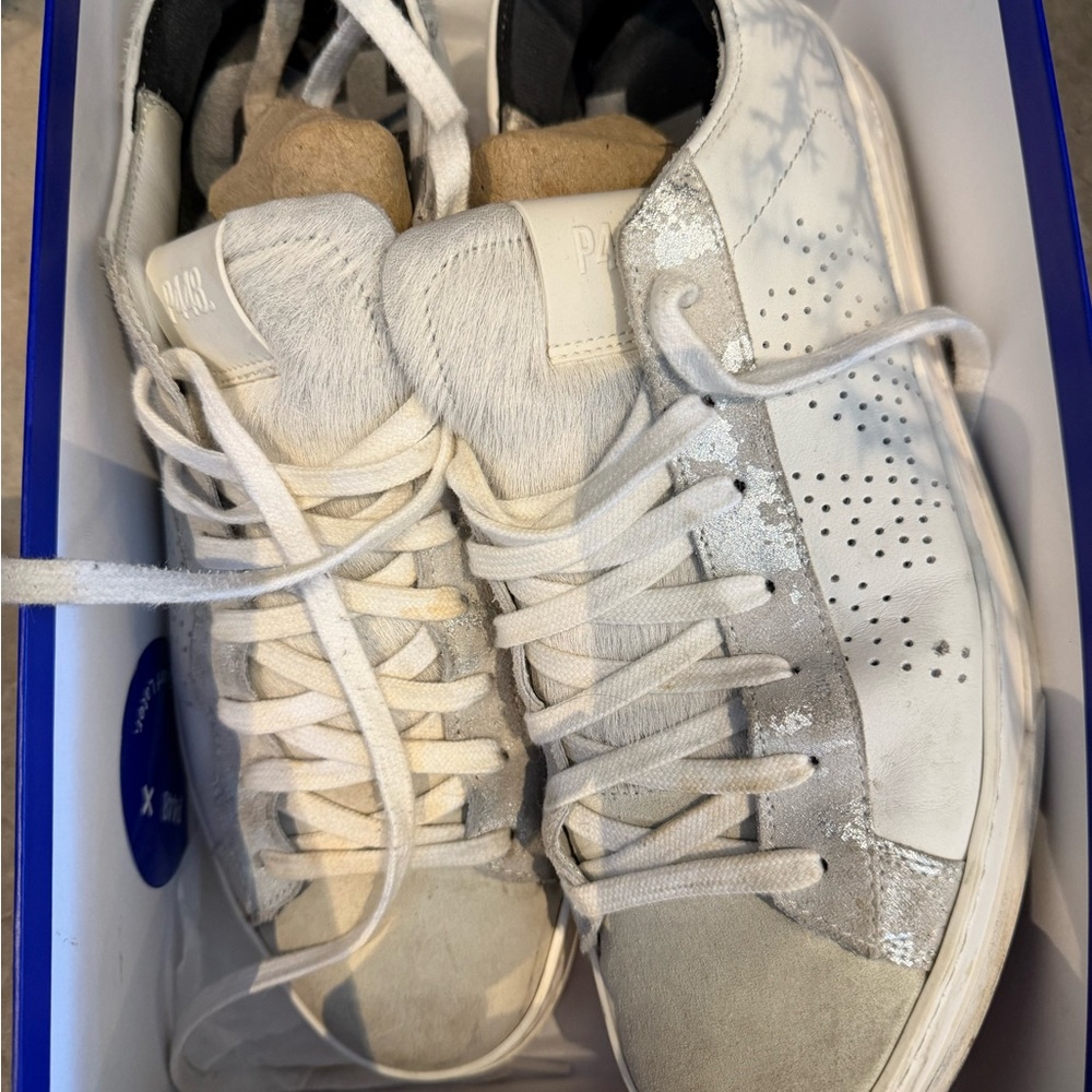 P448 White and Gray Sneakers